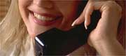 Woman using the telephone